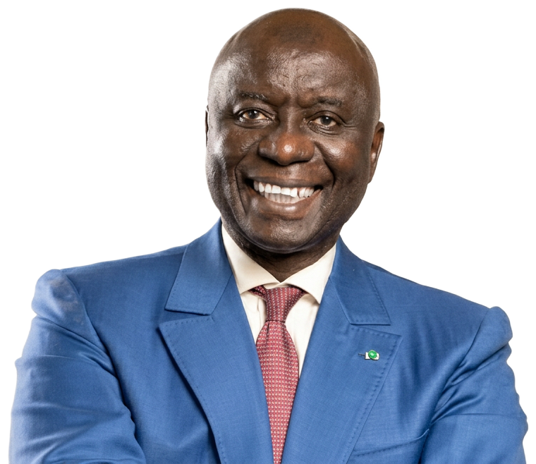 Idrissa Seck, portrait officiel en costume bleu